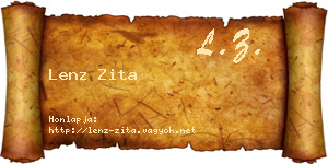 Lenz Zita névjegykártya